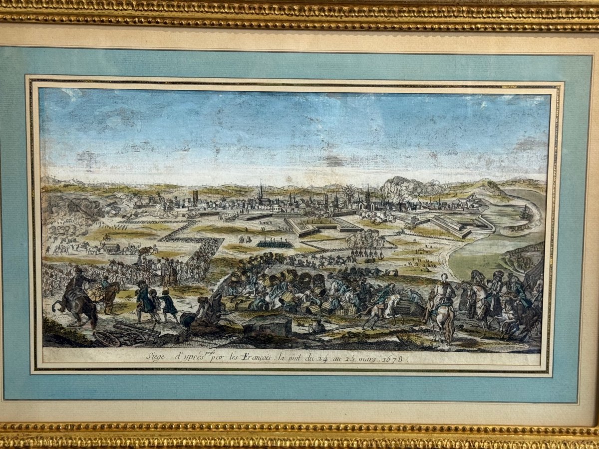 18th-century Engraving Enhanced With Watercolor: -photo-4
