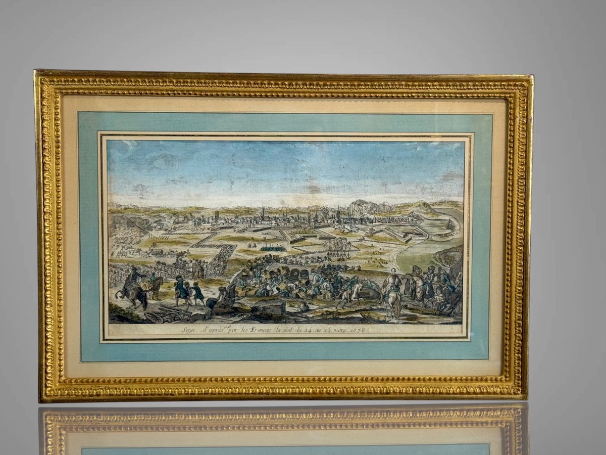 18th-century Engraving Enhanced With Watercolor: -photo-5