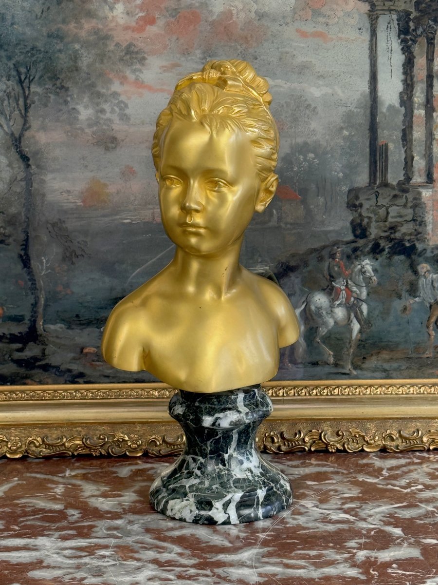 Gilded Bronze Bust Of 