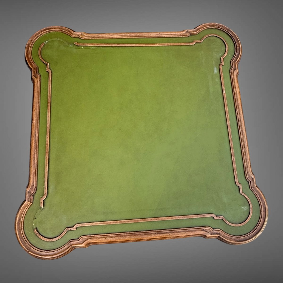 Distinguished Wooden Gaming Table With A Reversible Louis XV-style Top-photo-3