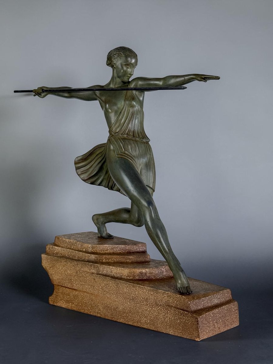 SCULPTURE ART DECO " ANTIOPE " SIGNÉE FAYRAL pour PIERRE LE FARGUAY