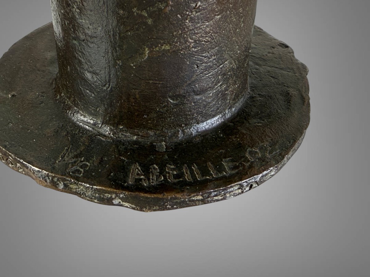 SCULPTURE EN BRONZE DE » CLAUDE ABEILLE NÉ EN 1930 ) PERSONNAGE / EPREUVE 3/8-photo-3