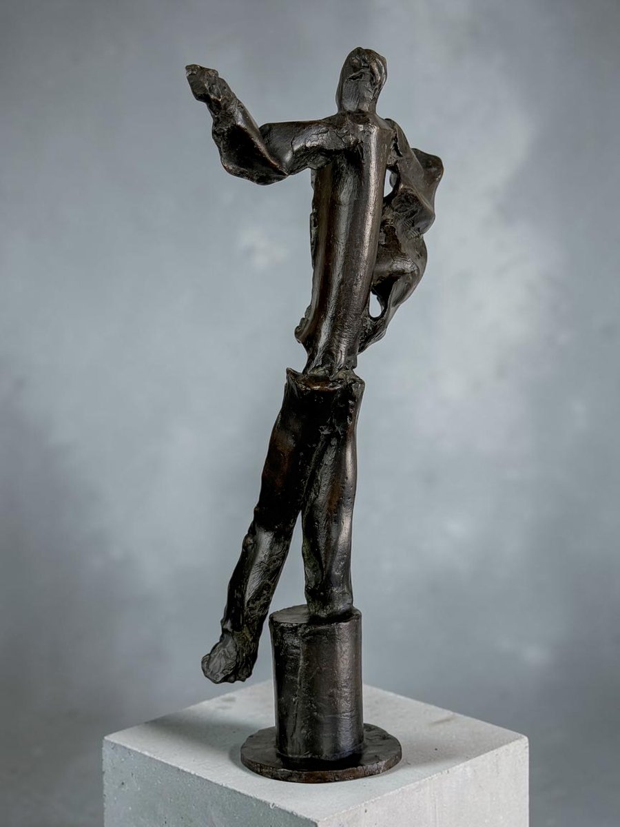 SCULPTURE EN BRONZE DE » CLAUDE ABEILLE NÉ EN 1930 ) PERSONNAGE / EPREUVE 3/8-photo-4