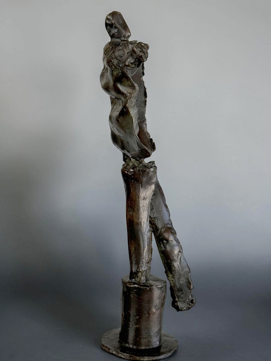 SCULPTURE EN BRONZE DE » CLAUDE ABEILLE NÉ EN 1930 ) PERSONNAGE / EPREUVE 3/8-photo-7