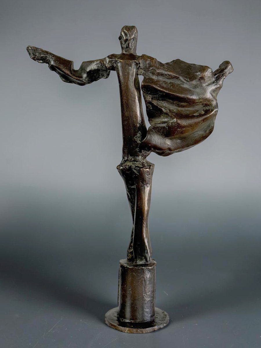 SCULPTURE EN BRONZE DE » CLAUDE ABEILLE NÉ EN 1930 ) PERSONNAGE / EPREUVE 3/8-photo-8