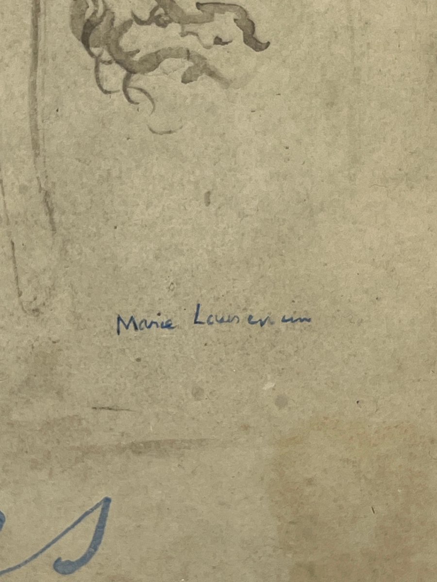 Painting / Marie Laurencin (1883–1956) – Watercolor Under Glass, "the Deer"-photo-5
