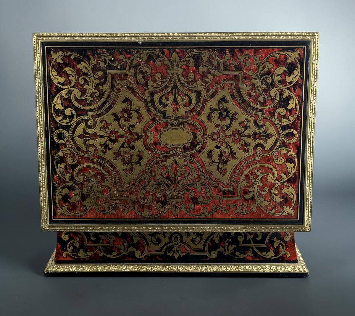 Boulle Marquetry Chest Signed By The Algier Workshop In Paris, Napoleon III Period -photo-2