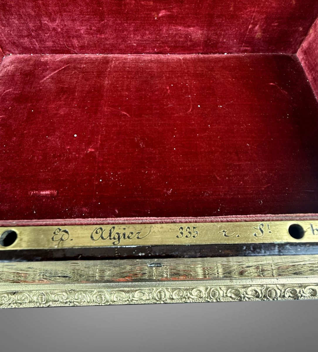 Boulle Marquetry Chest Signed By The Algier Workshop In Paris, Napoleon III Period -photo-7
