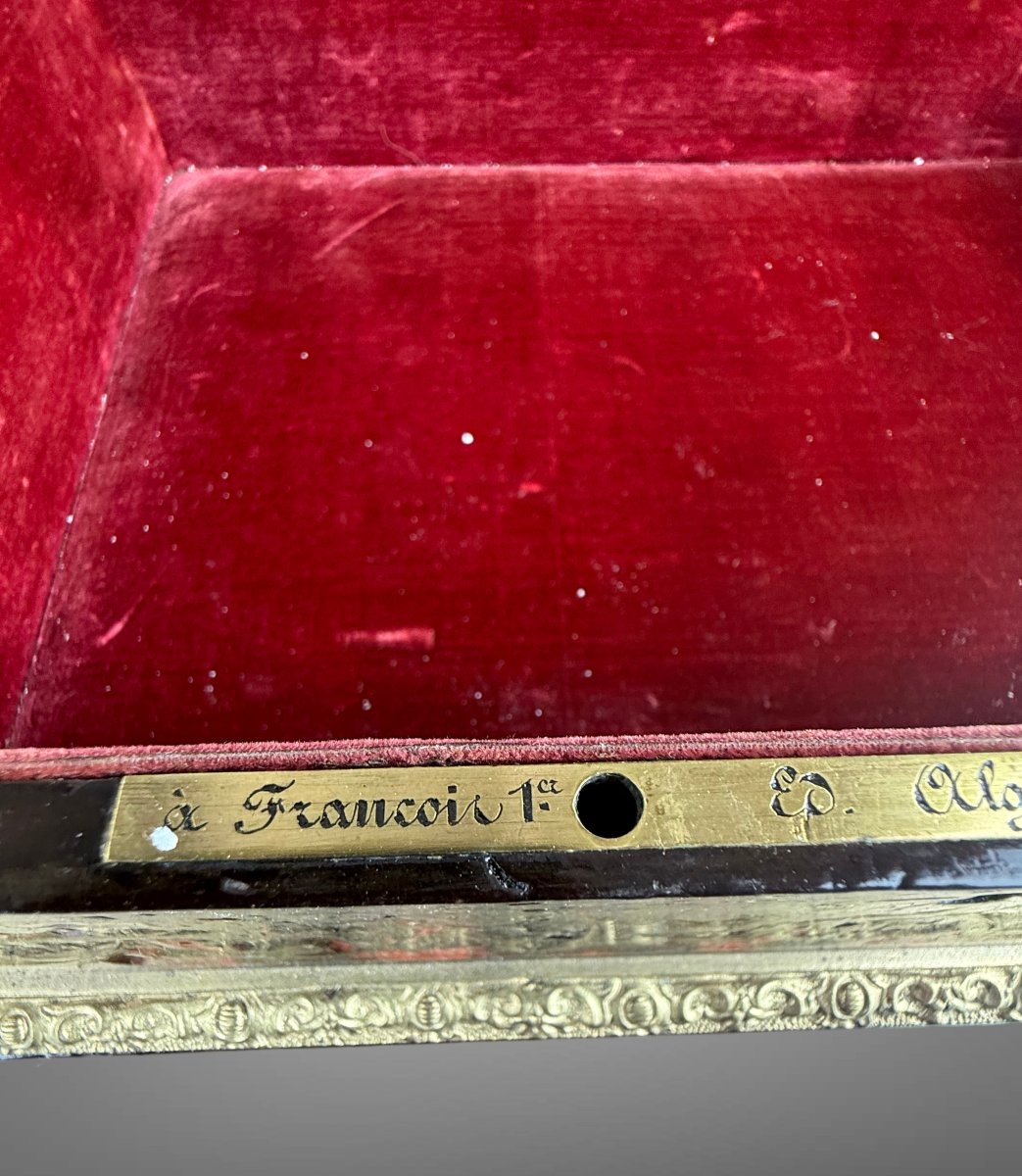 Boulle Marquetry Chest Signed By The Algier Workshop In Paris, Napoleon III Period -photo-8