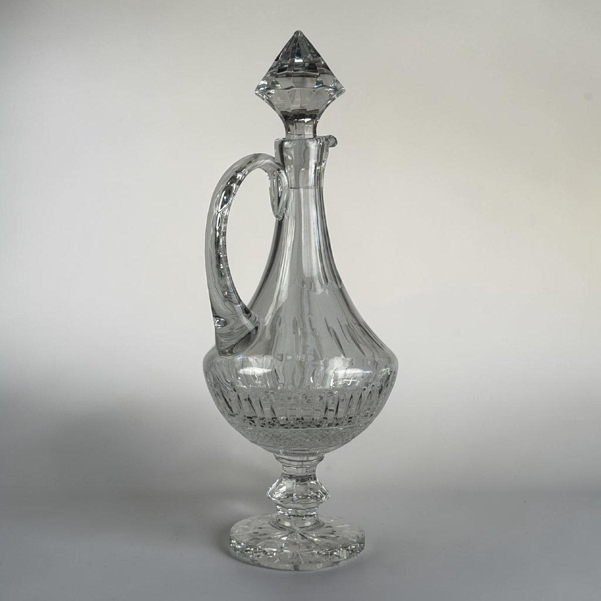 Large Antique Cut-crystal Decanter / Jug, 43 Cm Tall / 2.6 Kg-photo-2