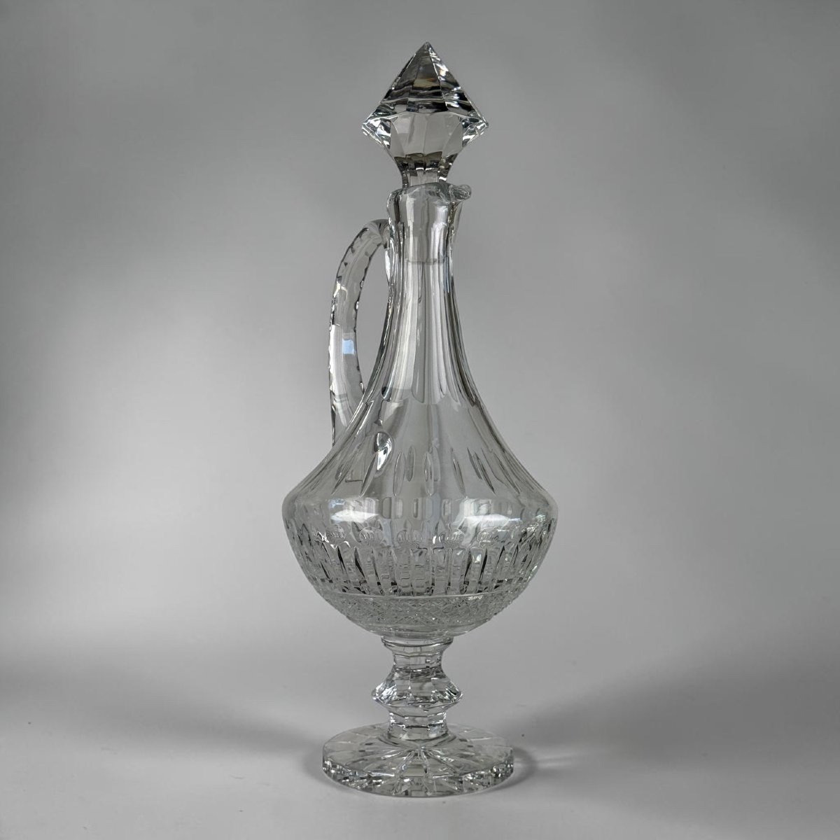 Large Antique Cut-crystal Decanter / Jug, 43 Cm Tall / 2.6 Kg-photo-4