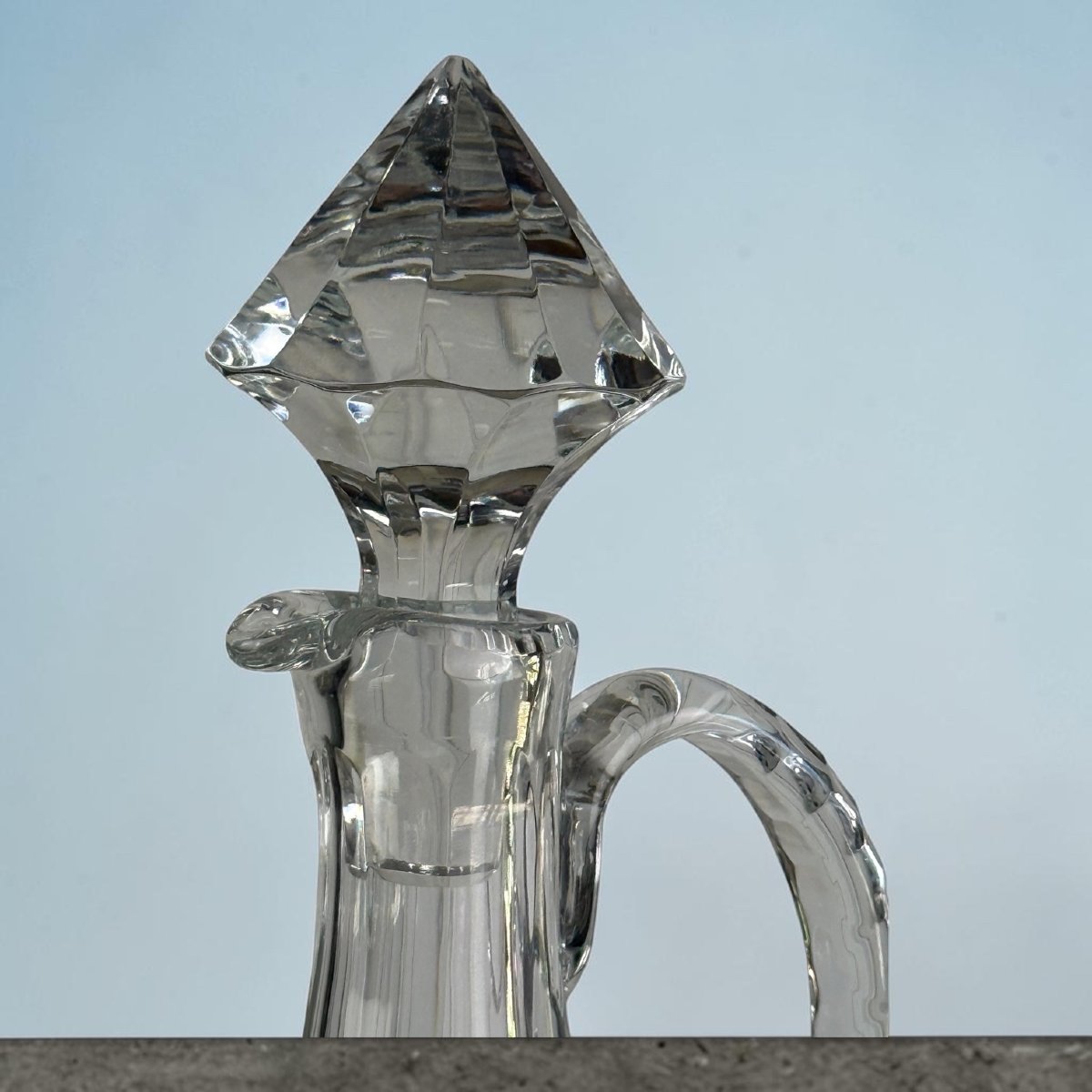 Large Antique Cut-crystal Decanter / Jug, 43 Cm Tall / 2.6 Kg-photo-2