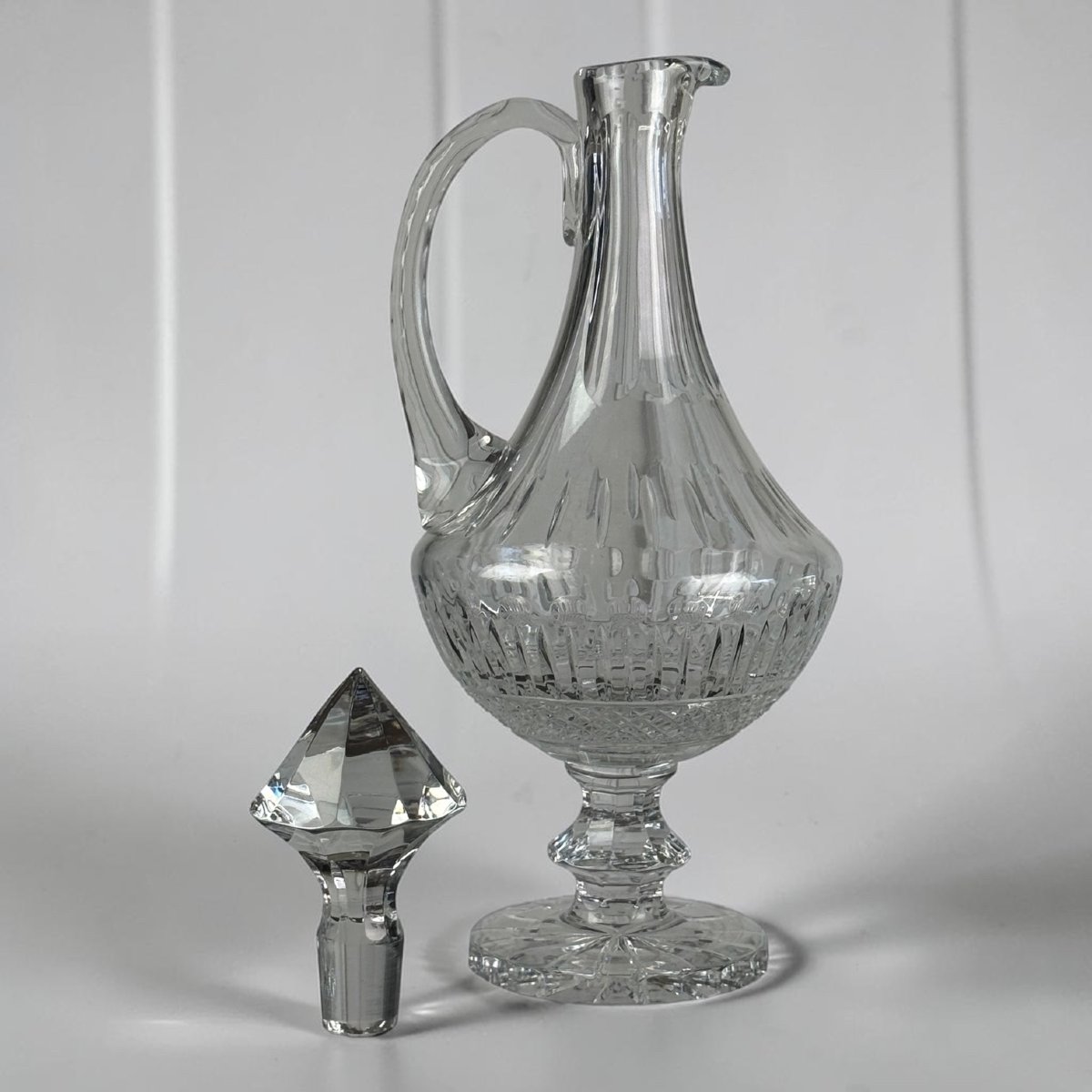 Large Antique Cut-crystal Decanter / Jug, 43 Cm Tall / 2.6 Kg-photo-4