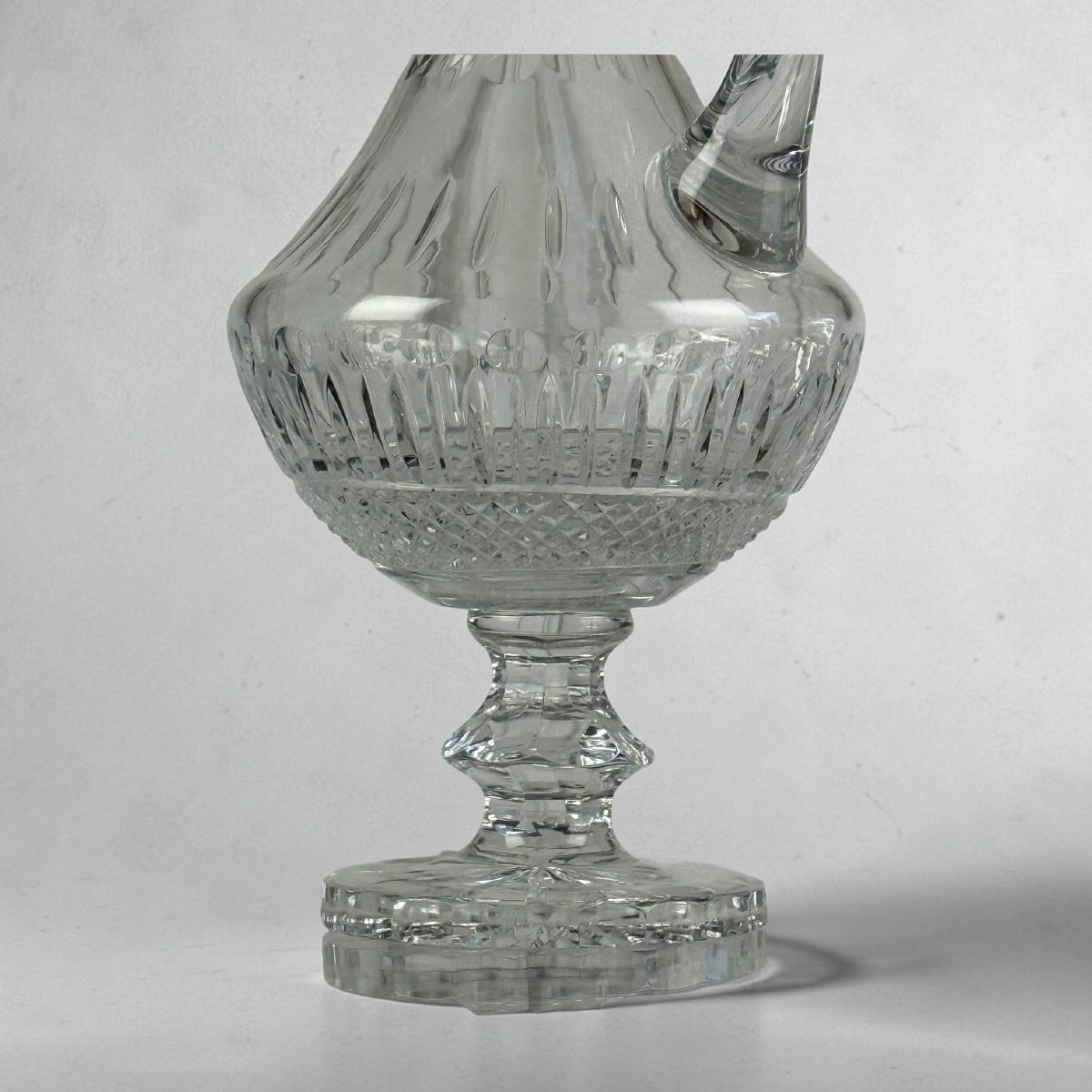Large Antique Cut-crystal Decanter / Jug, 43 Cm Tall / 2.6 Kg-photo-7