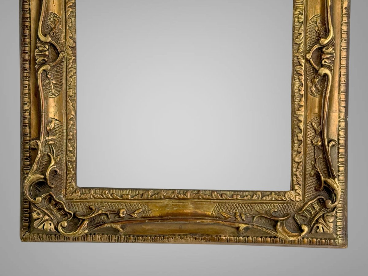 Antique Wood And Gilded Stucco Frame In The Lxv Style For A Painting, 41.5 Cm X 34 Cm-photo-3