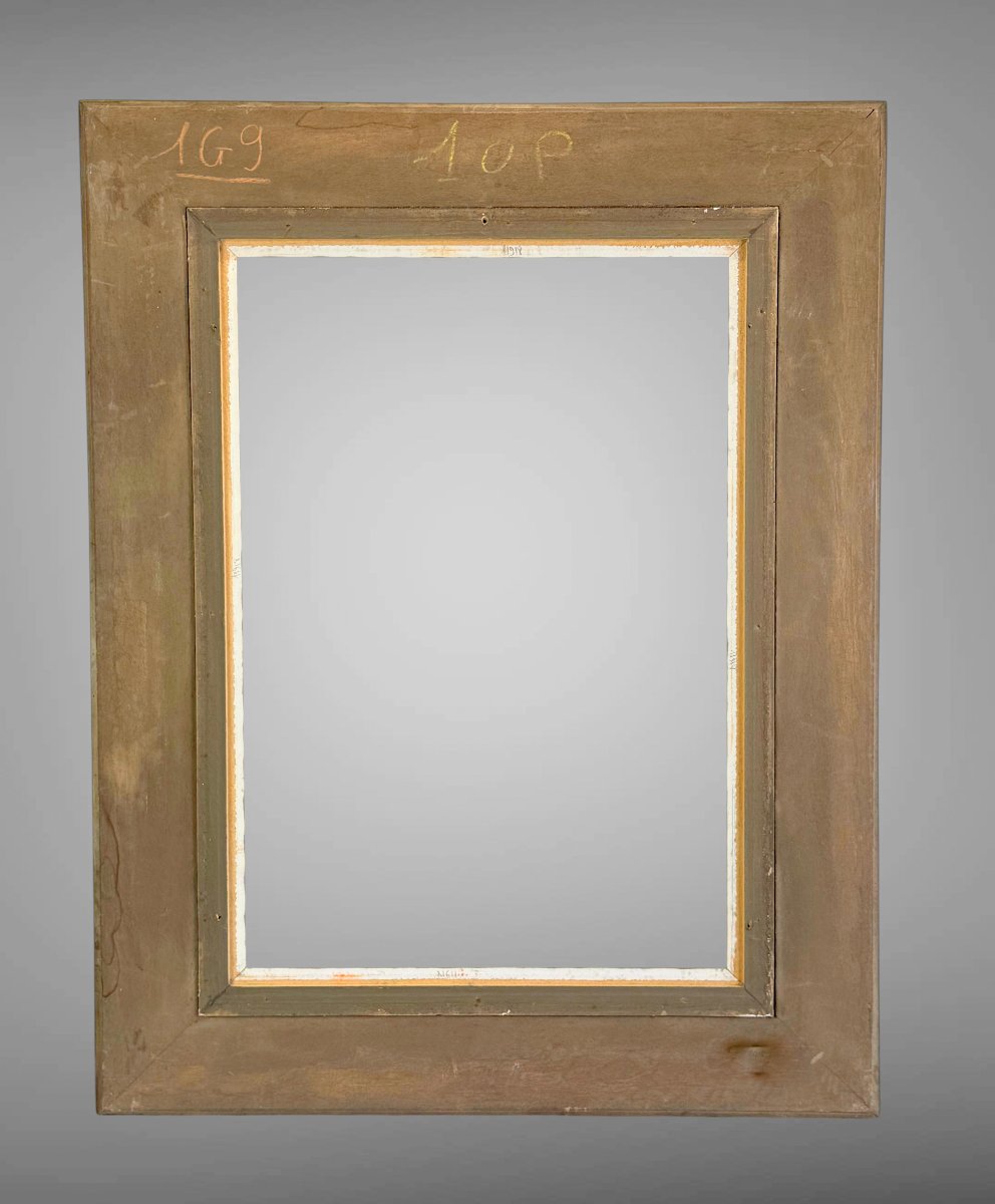 CADRE ANCIEN EN BOIS ET STUC DORÉ DE STYLE LXV POUR PEINTURE 56 cm x 39 cm 10P-photo-8