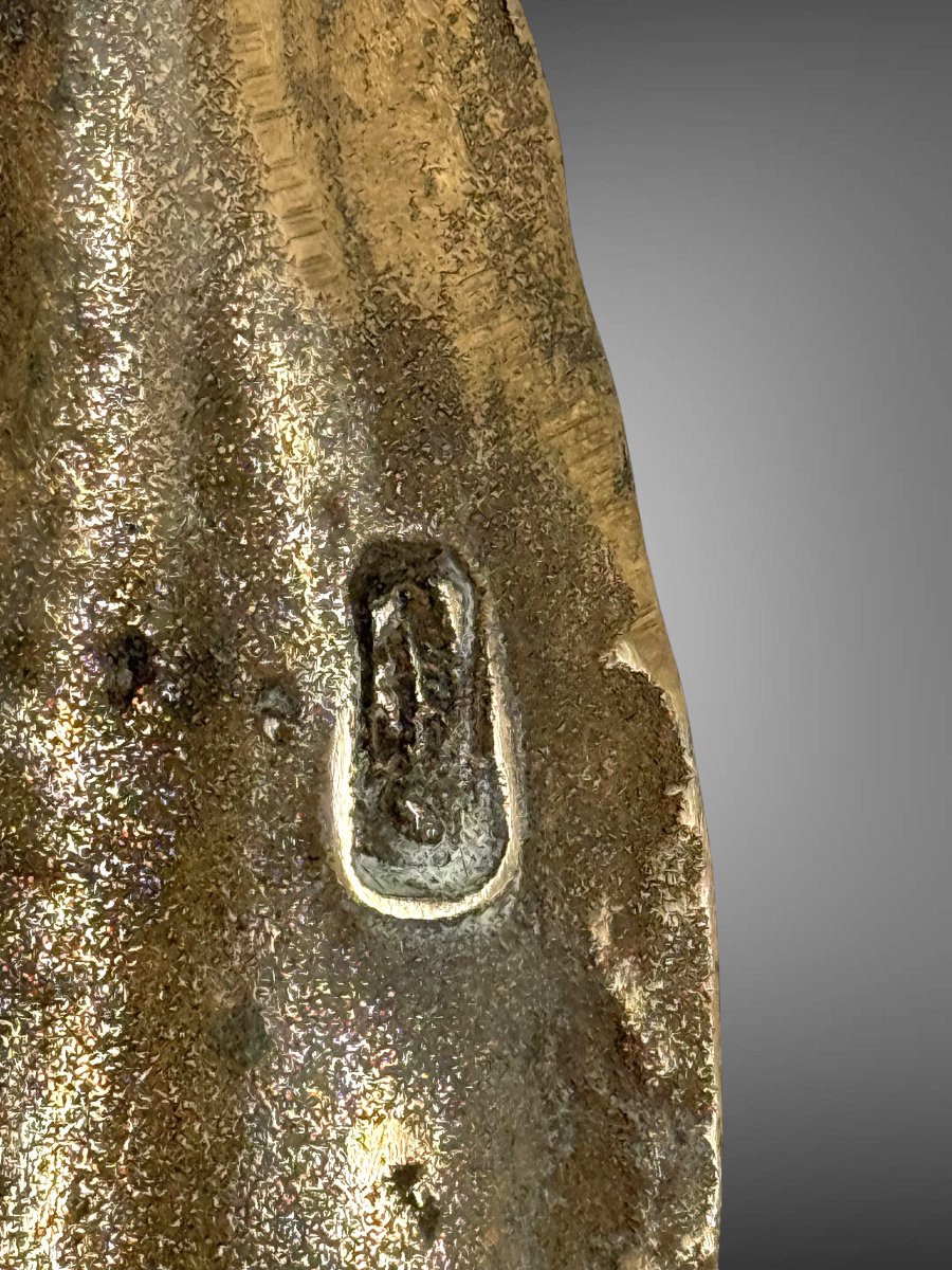 VASSILAKIS TAKIS (1925-2019) « MAGNETIC EVIDENCE » SCULPTURE EN BRONZE –-photo-5