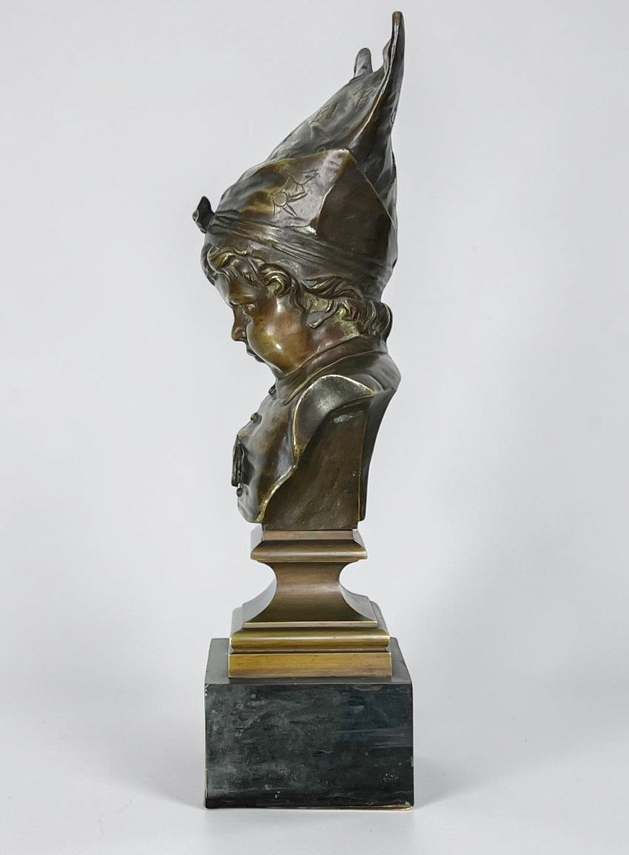 19th-century Antique Bronze "the Donkey's Cap: Penance" Based On A Work By Nicolas Lecornet-photo-7