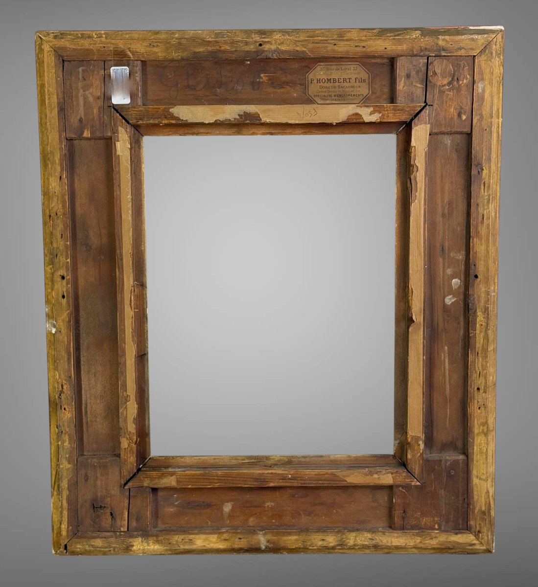 CADRE ANCIEN STYLE LOUIS XIV EN BOIS ET STUC DORÉ POUR PEINTURE 37 cm x 29 cm-photo-5
