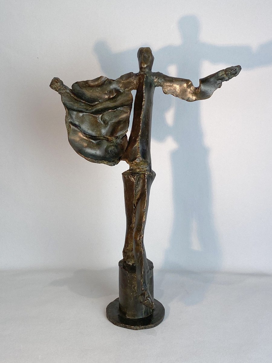 Sculpture Of "claude Bee Born In 1930) Character / Event In Bronze 3/8