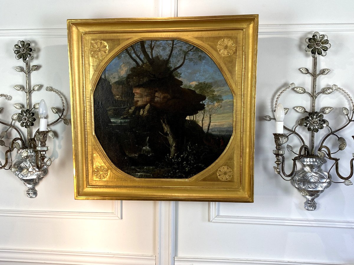 Painting / French School Of The 17th Follower Of "henri MauperchÉ" Well Framed-photo-4