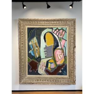 GRAND TABLEAU / HUILE SUR TOILE DE " OTTO HERBERT HAJEK ( AUTRICHE ) DE 1968