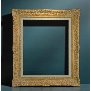 CADRE MONTPARNASSE EN BOIS ET STUC DES ANNÉES 50 POUR PEINTURE 50 CM X 60 CM