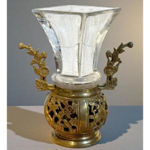 Japanese-style Baccarat Crystal Vase For Crystal Staircase Circa 1870