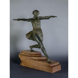 SCULPTURE ART DECO " ANTIOPE " SIGNÉE FAYRAL pour PIERRE LE FARGUAY