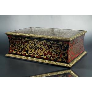 Boulle Marquetry Chest Signed By The Algier Workshop In Paris, Napoleon III Period