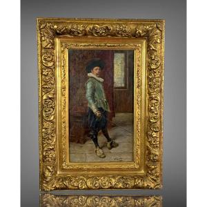 Painting / Oil On Mahogany Panel, Signed "alex De Andreis (1871–1939)"