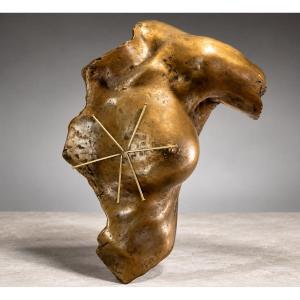 Vassilakis Takis (1925–2019) “magnetic Evidence” Bronze Sculpture –