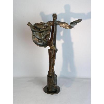 Sculpture Of "claude Bee Born In 1930) Character / Event In Bronze 3/8