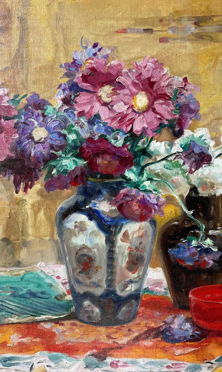 Angelina Drumaux (1881-1959), Un Bouquet De Printemps Coloré -photo-2