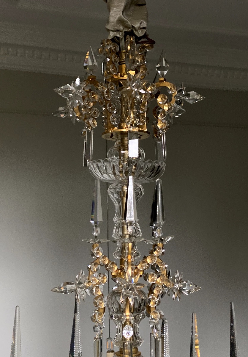 Lobmeyr, Large Gilt Bronze And Crystal Chandelier, Napoleon III Period-photo-3
