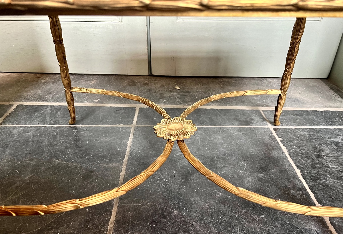 Maison Charles, Gilded Bronze “palmier” Low Table / Coffee Table-photo-4
