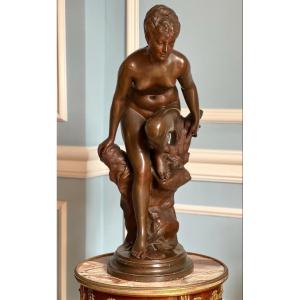 Bronze Of Ondine By Albert Desenfans (1845 - 1938), Circa 1900