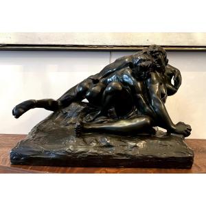 Jef Lambeaux, Le Faune mordue, grand bronze mythologique