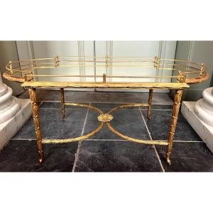 Maison Charles, Gilded Bronze “palmier” Low Table / Coffee Table