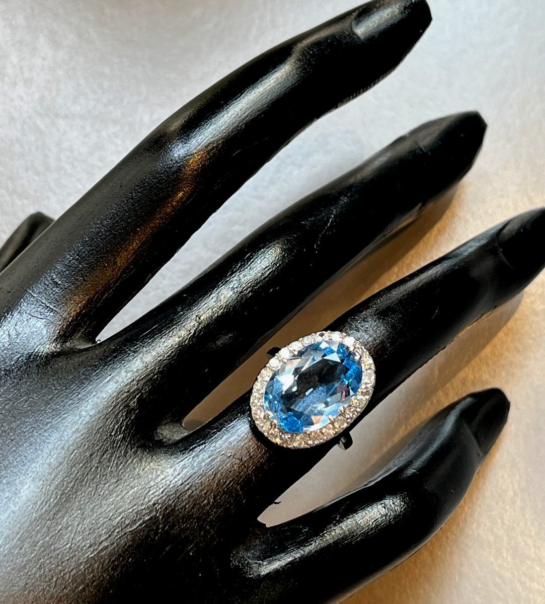 Ring In Platinum And Diamonds, Art Deco Period.-photo-2