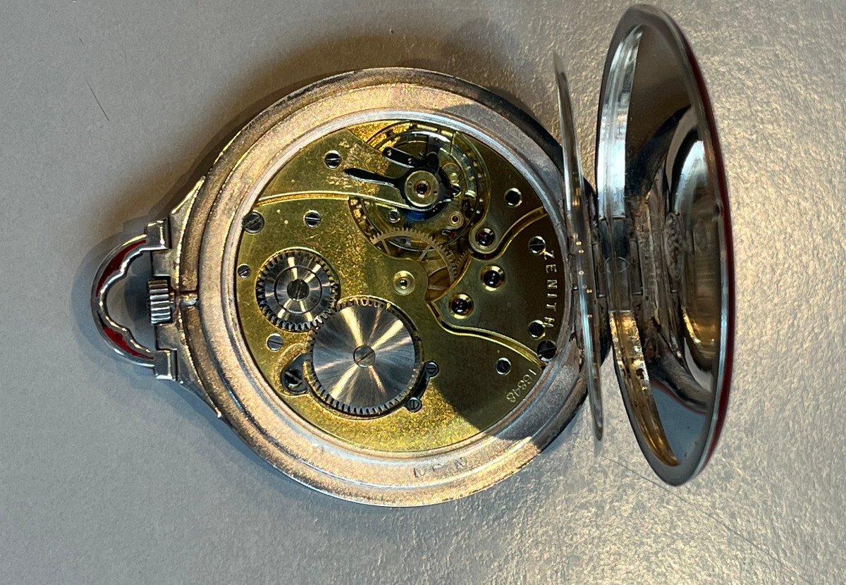 Montre de gousset"  ZENITH " en laque vers 1925-photo-3