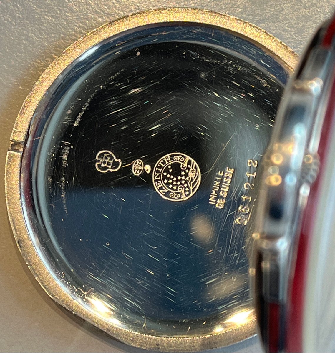 Montre de gousset"  ZENITH " en laque vers 1925-photo-4