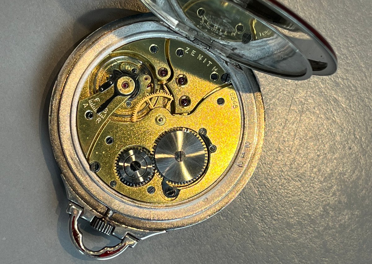 Montre de gousset"  ZENITH " en laque vers 1925-photo-3