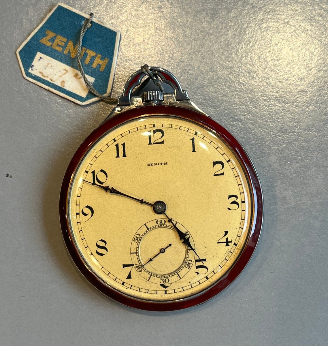 “zenith” Lacquer Pocket Watch Circa 1925