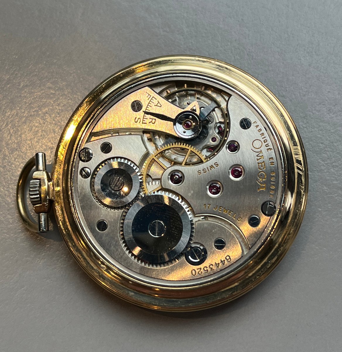 Montre Gousset Omega En Or,époque Art Déco.-photo-2