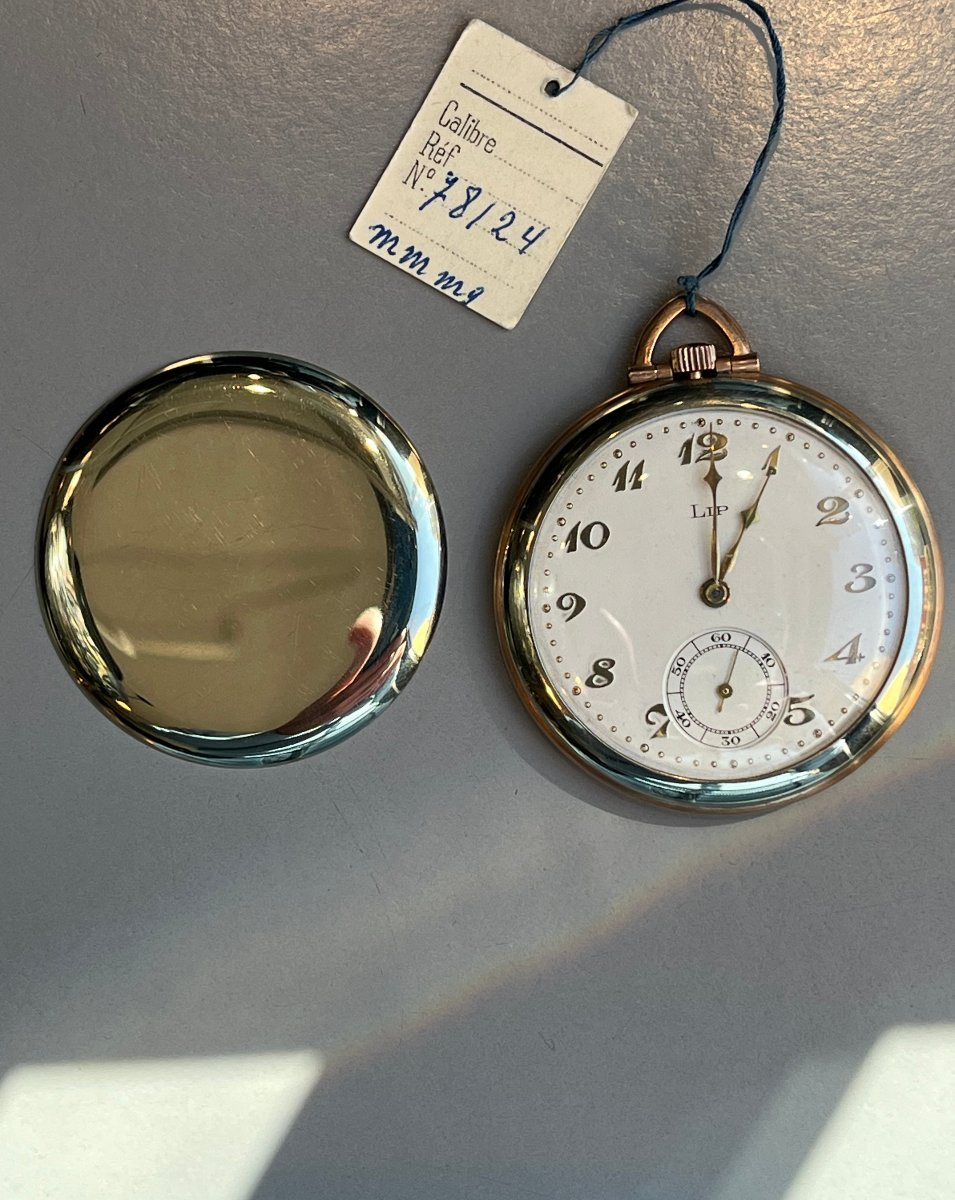 Montre de poche en 2 ors " LIP " XXème-photo-2