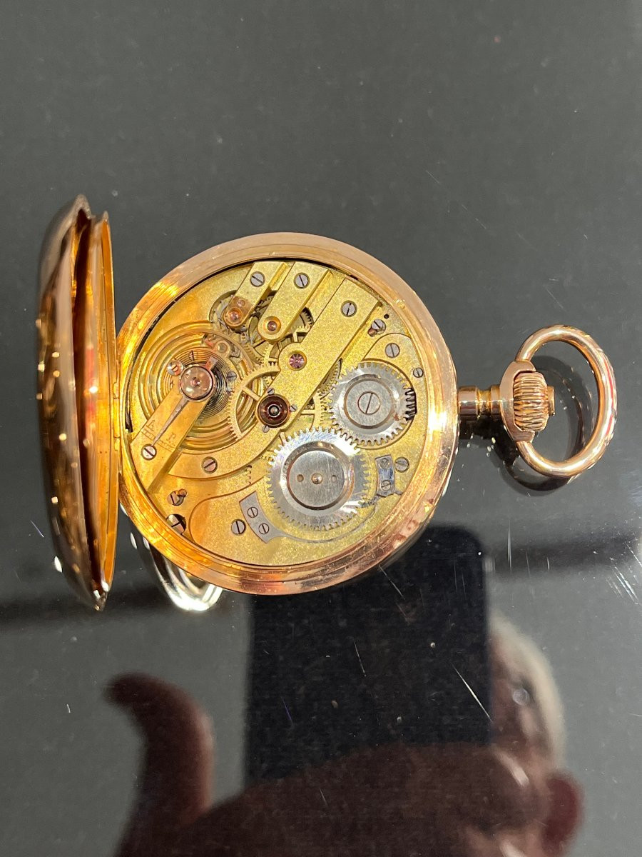 Montre demi-savonnette en or.XIXè-photo-3