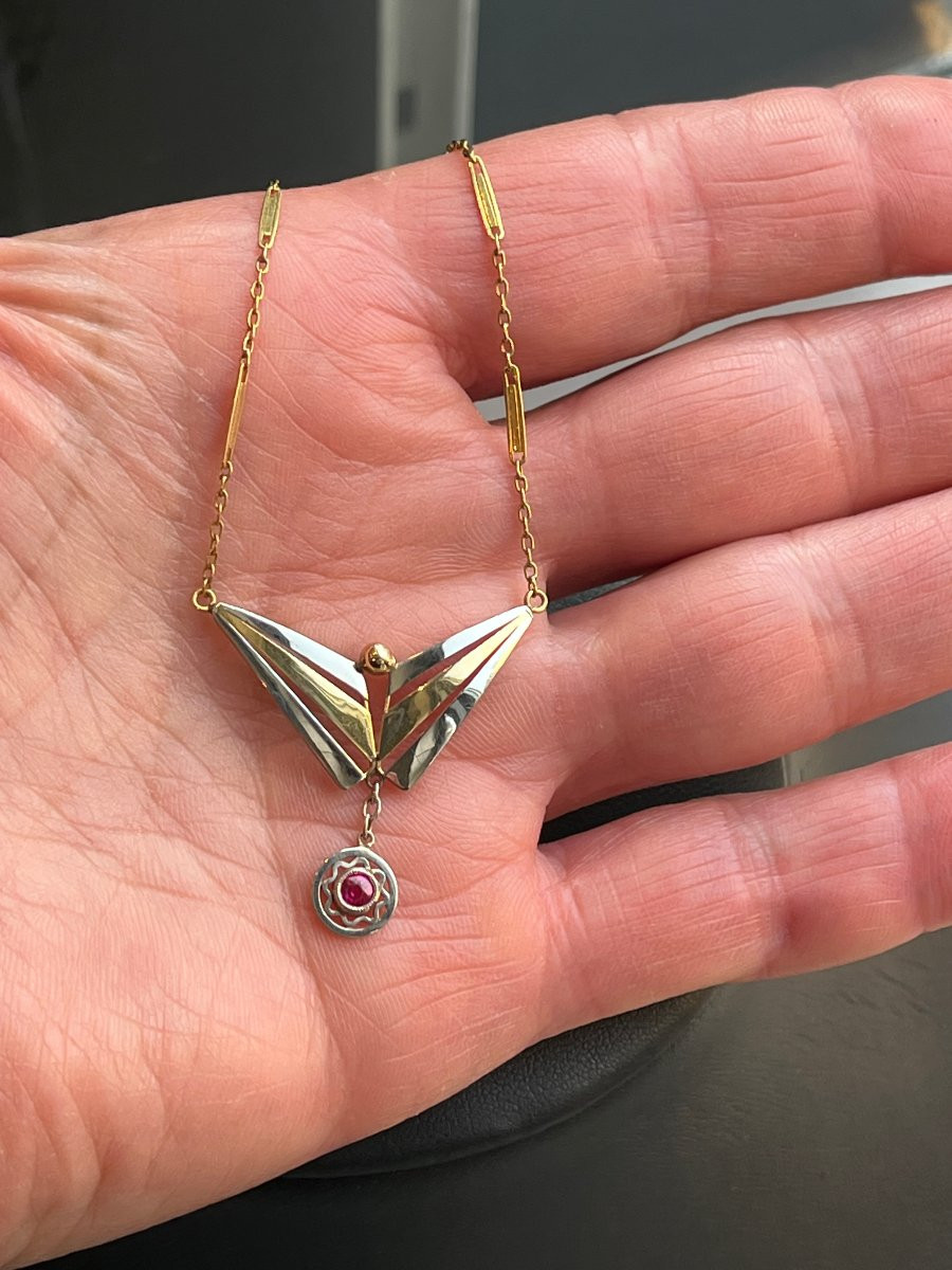 COLLIER EPOQUE ART DECO OR 18 CARATS.XXè-photo-1