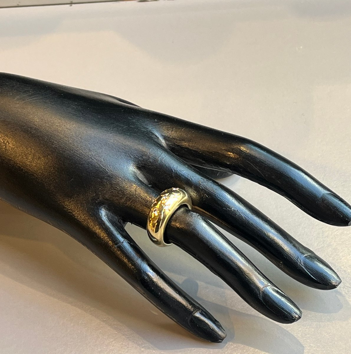 Bague jonc en or et diamants. XXè-photo-2