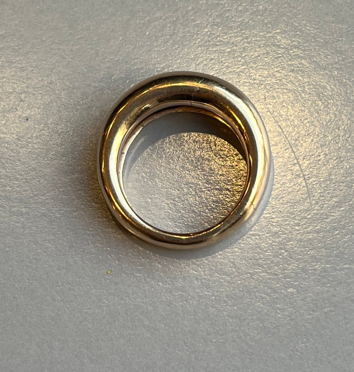 BAGUE JONC EN OR ROSE 18 CARATS. XXè-photo-1